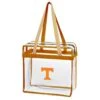Clear Stadium Tote W/ Checkerboard Handles -Clothing Discounts 1243901 01