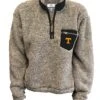 1/4 Zip Flecked Double Plush Fleece -Clothing Discounts 225507p 01