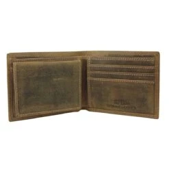 Leather Vintage Tan Bi-fold Wallet -Clothing Discounts 362482 02