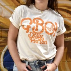 Dolly Parton Go Big Orange Tee